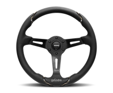Carica l&#39;immagine nel visualizzatore di Gallery, Momo Gotham Steering Wheel 350 mm - Black Leather/Black Spokes