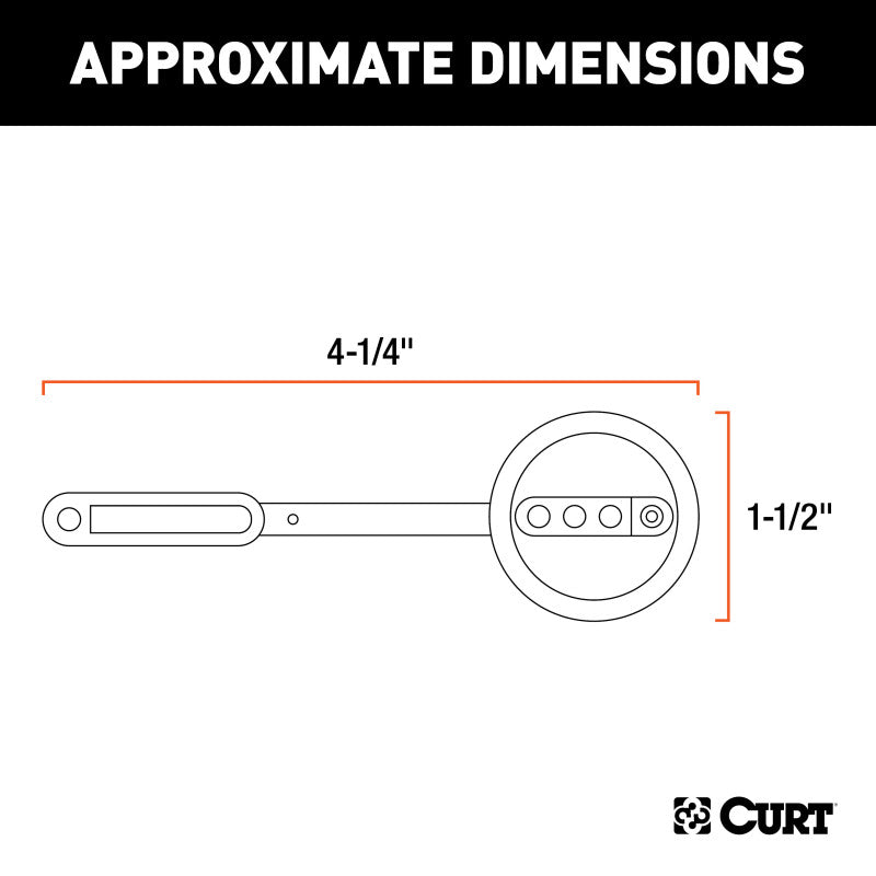 Curt 4-Way Flat License Plate Light Plug Adapter (Packaged)