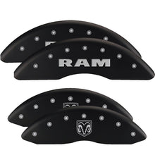 Cargar imagen en el visor de la galería, MGP 4 Caliper Covers Engraved Front &amp; Rear MOPAR Yellow finish black ch