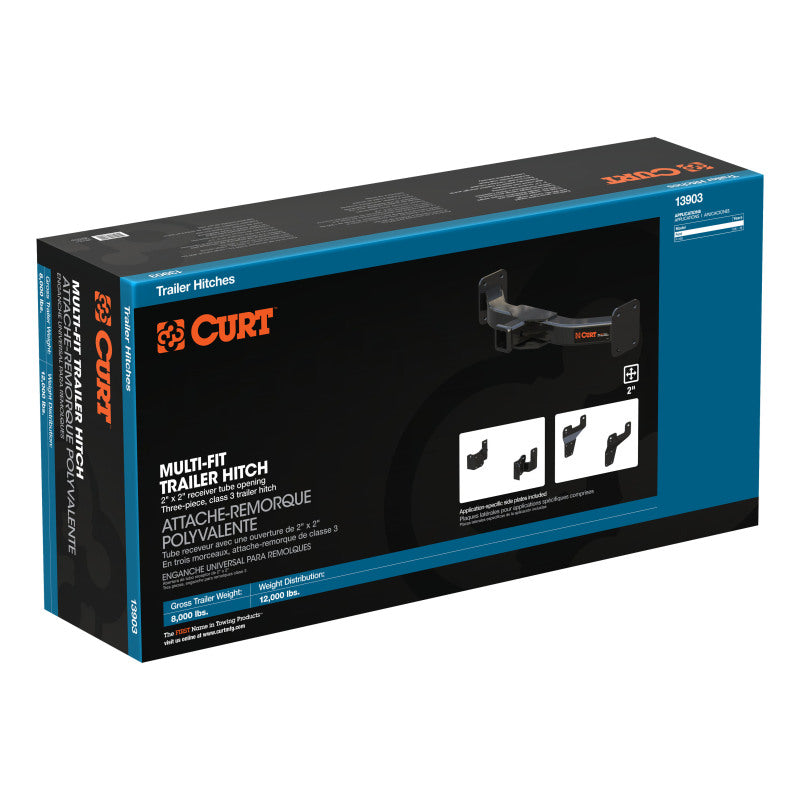 Curt Universal Class 3 Multi-Fit Trailer Hitch w/2in Receiver
