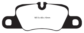 EBC 12-15 Porsche 911 (991) (Cast Iron Rotor only) 3.8 Carrera S Yellowstuff Rear Brake Pads