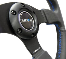गैलरी व्यूवर में इमेज लोड करें, NRG Reinforced Steering Wheel (320mm) Black Leather w/Blue Stitching