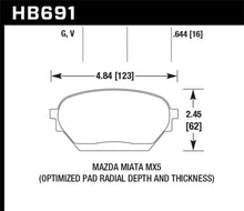 Carica l'immagine nel visualizzatore di Gallery, Hawk 06-14 Mazda MX-5 DTC-60 Race Front Brake Pads