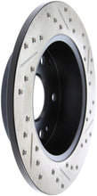 Cargar imagen en el visor de la galería, StopTech 02-06 Acura RSX Incl. Type S / 97-01 Integra Type R Slotted &amp; Drilled Right Rear Rotor