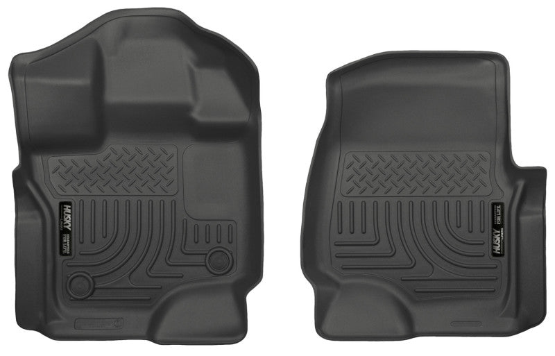 Husky Liners 15 Ford F-150 Super/Super Crew Cab WeatherBeater Black Front Floor Liners - 2to4wheels