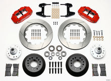 गैलरी व्यूवर में इमेज लोड करें, Wilwood Narrow Superlite 6R Front Hub Kit 14.00in Red 74-80 Pinto/Mustang II Disc Spindle only