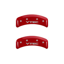 Charger l&#39;image dans la galerie, MGP 4 Caliper Covers Engraved Front &amp; Rear Vtech Red finish silver ch
