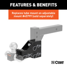 Carica l&#39;immagine nel visualizzatore di Gallery, Curt Replacement Adjustable Tri-Ball Tube Mount for 45799