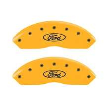 गैलरी व्यूवर में इमेज लोड करें, MGP 2 Caliper Covers Engraved Front Oval Logo/Ford Yellow Finish Blk Char 2011 Ford Focus
