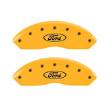 MGP 2 Caliper Covers Engraved Front Oval Logo/Ford Yellow Finish Blk Char 2011 Ford Focus