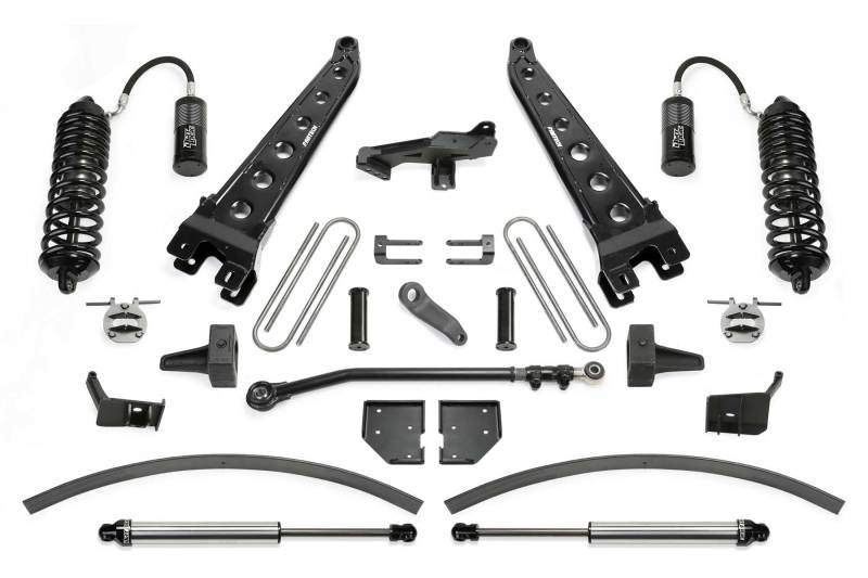 Fabtech 17-20 Ford F250/350 4WD Diesel 8in Radius Arm System w/DL 4.0 Coilover & Rear DL 2.25 Shocks