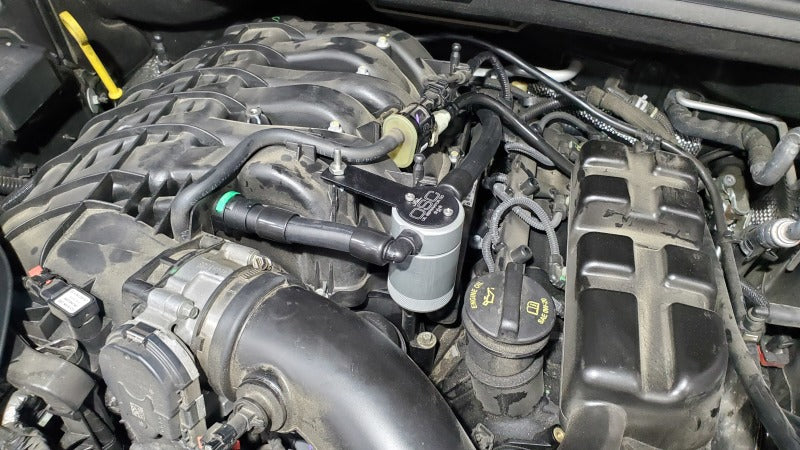 J&L 16-22 Dodge Durango / Jeep Grand Cherokee 3.6L Oil Separator 3.0 Passenger Side - Clear Anodized