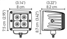 Charger l&#39;image dans la galerie, Hella HVF Cube 4 LED Off Road Kit - 3.1in 12W Flood Beam
