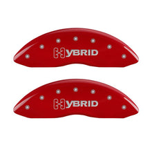 Carica l&#39;immagine nel visualizzatore di Gallery, MGP 4 Caliper Covers Engraved Front &amp; Rear GM Style/Hybrid Red finish silver ch