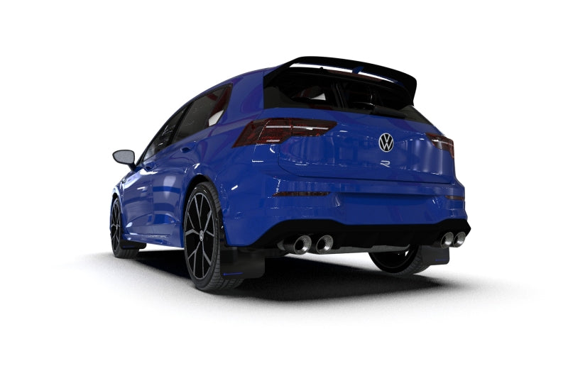 Rally Armor MK8 Volkswagen Golf GTI/R UR Black Mud Flap w/ White Logo