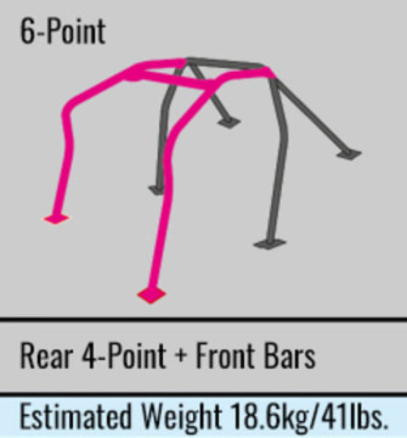 Cusco Chrmly Roll Cage 6pt 4 Passenger Nissan R34 Skyline Dash Esc Window Style (S/O / No Cancel)