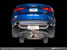 Cargar imagen en el visor de la galería, AWE Tuning Audi 8V A3 Touring Edition Exhaust - Dual Outlet Diamond Black 90 mm Tips