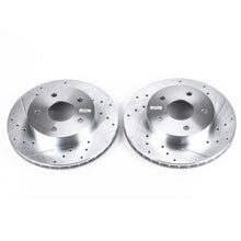 Laden Sie das Bild in den Galerie-Viewer, Power Stop 99-04 Jeep Grand Cherokee Front Evolution Drilled &amp; Slotted Rotors - Pair