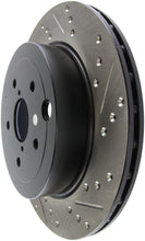 Charger l&#39;image dans la galerie, StopTech 08+ Subaru STI (Will Not Fit 05-07) Slotted &amp; Drilled Sport Brake Rotor