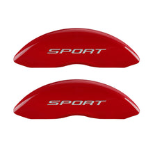 Charger l&#39;image dans la galerie, MGP 4 Caliper Covers Engraved Front &amp; Rear No Bolts/Sport 2015 Red finish silver ch