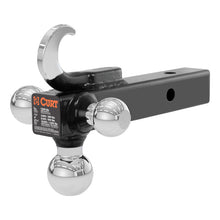 गैलरी व्यूवर में इमेज लोड करें, Curt Multi-Ball Mount w/Hook (2in Solid Shank 1-7/8in 2in &amp; 2-5/16in Chrome Balls)