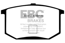 Carica l&#39;immagine nel visualizzatore di Gallery, EBC 75-80 Lotus Esprit 2.0 Yellowstuff Rear Brake Pads