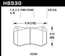 Carica l&#39;immagine nel visualizzatore di Gallery, Hawk 04-08 Acura TL HPS 5.0 Front Brake Pads