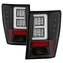 Carica l&#39;immagine nel visualizzatore di Gallery, Spyder 07-10 Jeep Grand Cherokee Light Bar LED Tail Lights - Black ALT-YD-JGC07V2-LB-BK