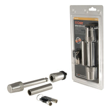 Load image into Gallery viewer, Curt 1/2in Hitch Lock w/5/8in Adapter (1-1/4in or 2in Receiver Barbell Stainless)