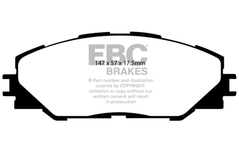 EBC 09-10 Pontiac Vibe 2.4 2WD Ultimax2 Front Brake Pads - 2to4wheels