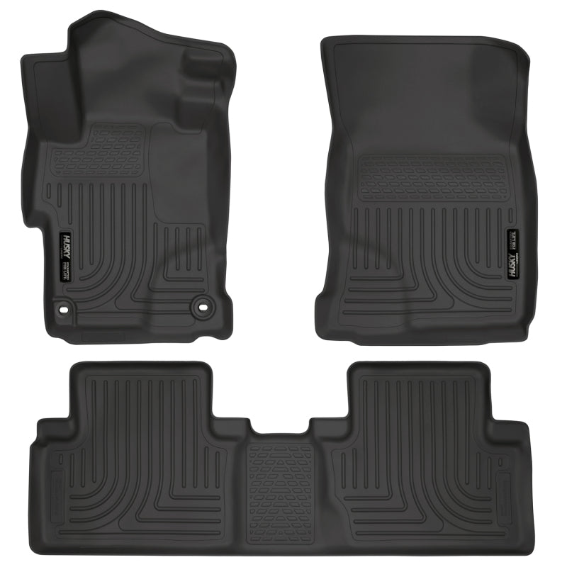 Husky Liners 2014 Honda Civic Sedan WeatherBeater Black Front & 2nd Seat Floor Liners - 2to4wheels
