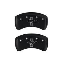 Laden Sie das Bild in den Galerie-Viewer, MGP 4 Caliper Covers Engraved Front &amp; Rear Oval logo/Ford Black finish silver ch