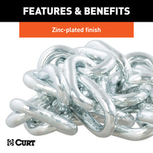 Load image into Gallery viewer, Curt 35in Safety Chain w/1 Clevis Hook (11700lbs Clear Zinc)