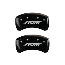 Laden Sie das Bild in den Galerie-Viewer, MGP 4 Caliper Covers Engraved Front &amp; Rear SPORT Black finish silver ch