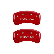 Charger l&#39;image dans la galerie, MGP 4 Caliper Covers Engraved Front &amp; Rear Pontiac Red Finish Silver Char 2008 Pontiac G8