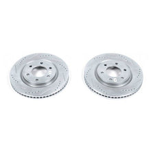 Cargar imagen en el visor de la galería, Power Stop 11-13 Infiniti QX56 Front Evolution Drilled &amp; Slotted Rotors - Pair