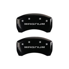 गैलरी व्यूवर में इमेज लोड करें, MGP 4 Caliper Covers Engraved Front &amp; Rear Magnum Black finish silver ch