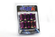 Load image into Gallery viewer, Muteki HR38 Open End Lug Nuts 12x1.50 Black Chrome / Yellow Ring