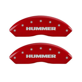 MGP 4 Caliper Covers Engraved Front & Rear Hummer Red finish silver ch