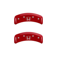 Cargar imagen en el visor de la galería, MGP 4 Caliper Covers Engraved Front Honda Engraved Rear H Logo Yellow finish black ch