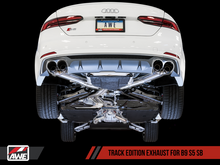 Charger l&#39;image dans la galerie, AWE Tuning Audi B9 S5 Sportback Track Edition Exhaust - Non-Resonated (Silver 90mm Tips)