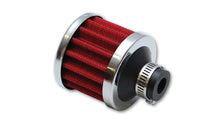 Cargar imagen en el visor de la galería, Vibrant Crankcase Breather Filter w/ Chrome Cap 2 1/8in 55mm Cone ODx2 5/8in 68mm Tallx3/8in 9mm ID