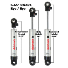 Cargar imagen en el visor de la galería, Ridetech HQ Series Shock Absorber Single Adjustable 6.65in Stroke Eye/Eye Mounting 12.15in x 18.8in