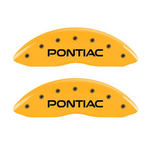 Cargar imagen en el visor de la galería, MGP 4 Caliper Covers Engraved Front Pontiac Rear G8 Yellow Finish Black Char 2008 Pontiac G8