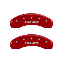 Charger l&#39;image dans la galerie, MGP 4 Caliper Covers Engraved Front &amp; Rear SHO Red finish silver ch