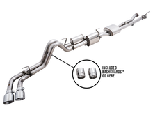Carica l&#39;immagine nel visualizzatore di Gallery, AWE 16-22 Toyota Tacoma 0FG Catback Exhaust w/ BashGuard - Dual Chrome Silver Tips