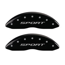 Carica l&#39;immagine nel visualizzatore di Gallery, MGP 4 Caliper Covers Engraved front &amp; Rear 2015/Sport Black finish silver ch