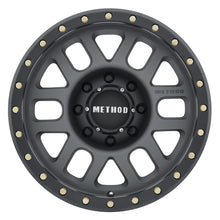 Cargar imagen en el visor de la galería, Method MR309 Grid 17x8.5 0mm Offset 8x6.5 130.81mm CB Titanium/Black Street Loc Wheel