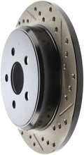 Charger l&#39;image dans la galerie, StopTech 03-09 Chrysler PTCruiser Tur / 03-05 Dodge Neon SRT-4 Rear Left Slotted &amp; Drilled Rotor
