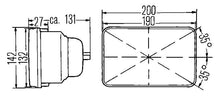 गैलरी व्यूवर में इमेज लोड करें, Hella Vision Plus 8in x 7in Sealed High Low Beam Headlamp - Single Lamp